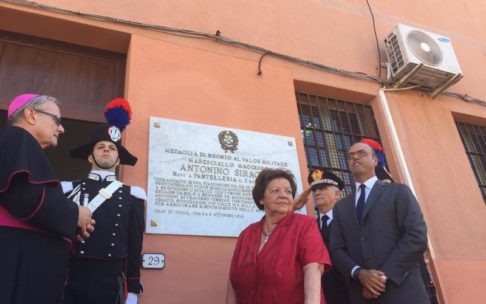  Pantelleria, Alfano alla cerimonia di intitolazione della caserma dei Carabinieri al mar. A. Siragusa (foto Ministero degli Interni)