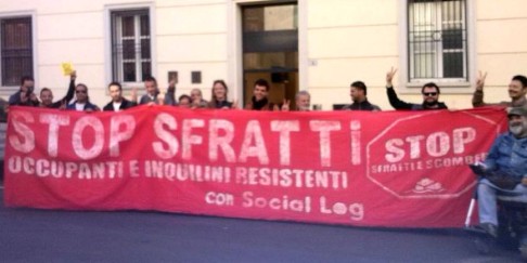 Picchetto antisfratto (foto Social Log)