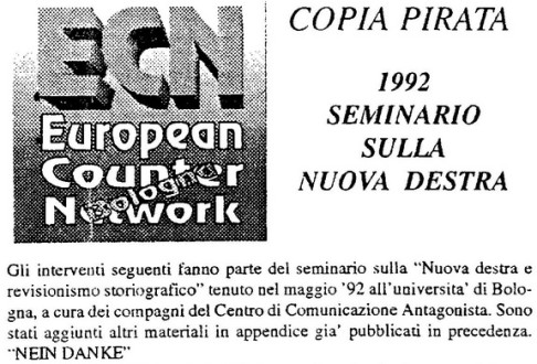(Ecn - 1992 Seminario sulla nuova destra)
