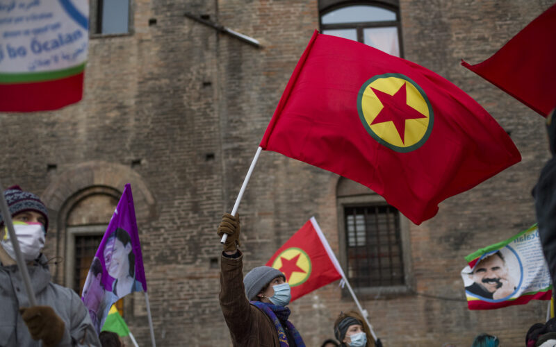 Presidio per la libertà per Ocalan e per il popolo del Rojava - © Michele Lapini