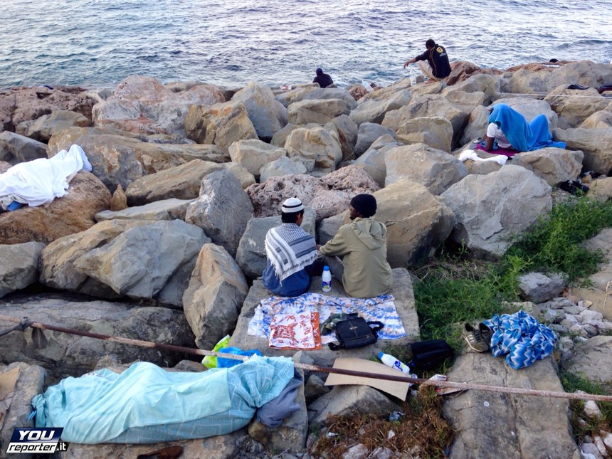 Migranti a Ventimiglia, giugno 2015 (foto YouReporter)